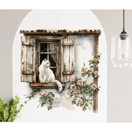 Sticker de interior window cat